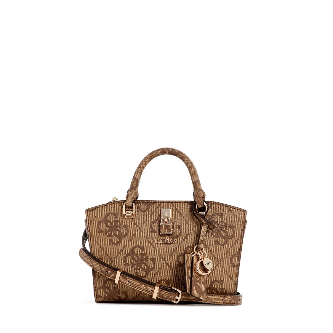 Guess Queensland Mini Satchel - Latte Logo
