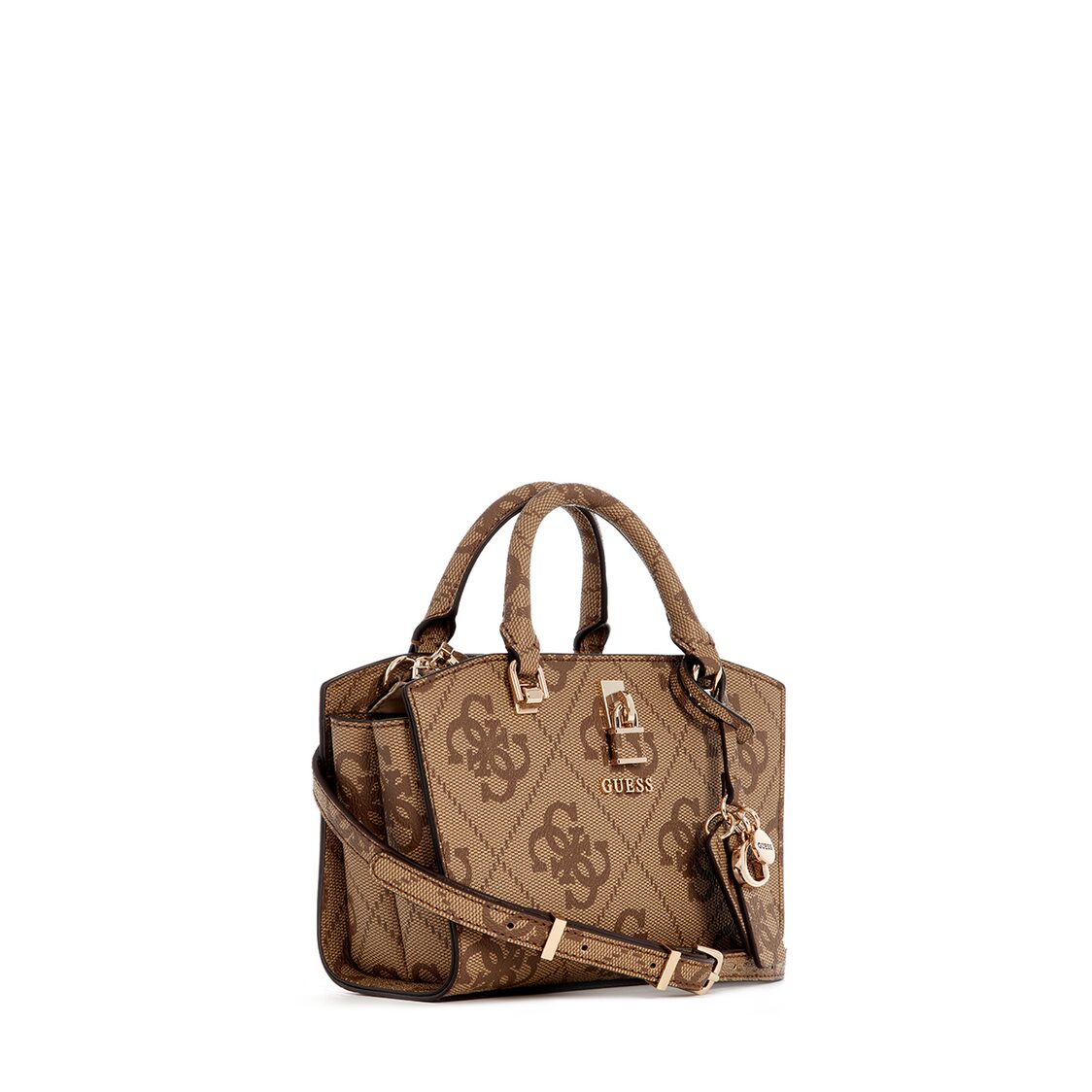 Guess Queensland Mini Satchel - Latte Logo