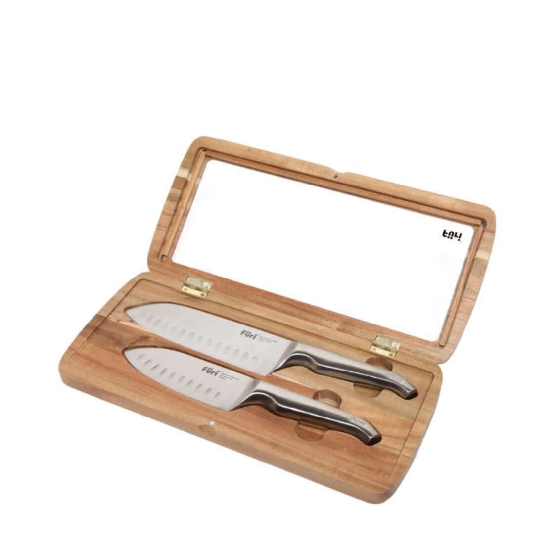 Furi 41354 Pro East West Santoku 2pc (Acacia Wood)