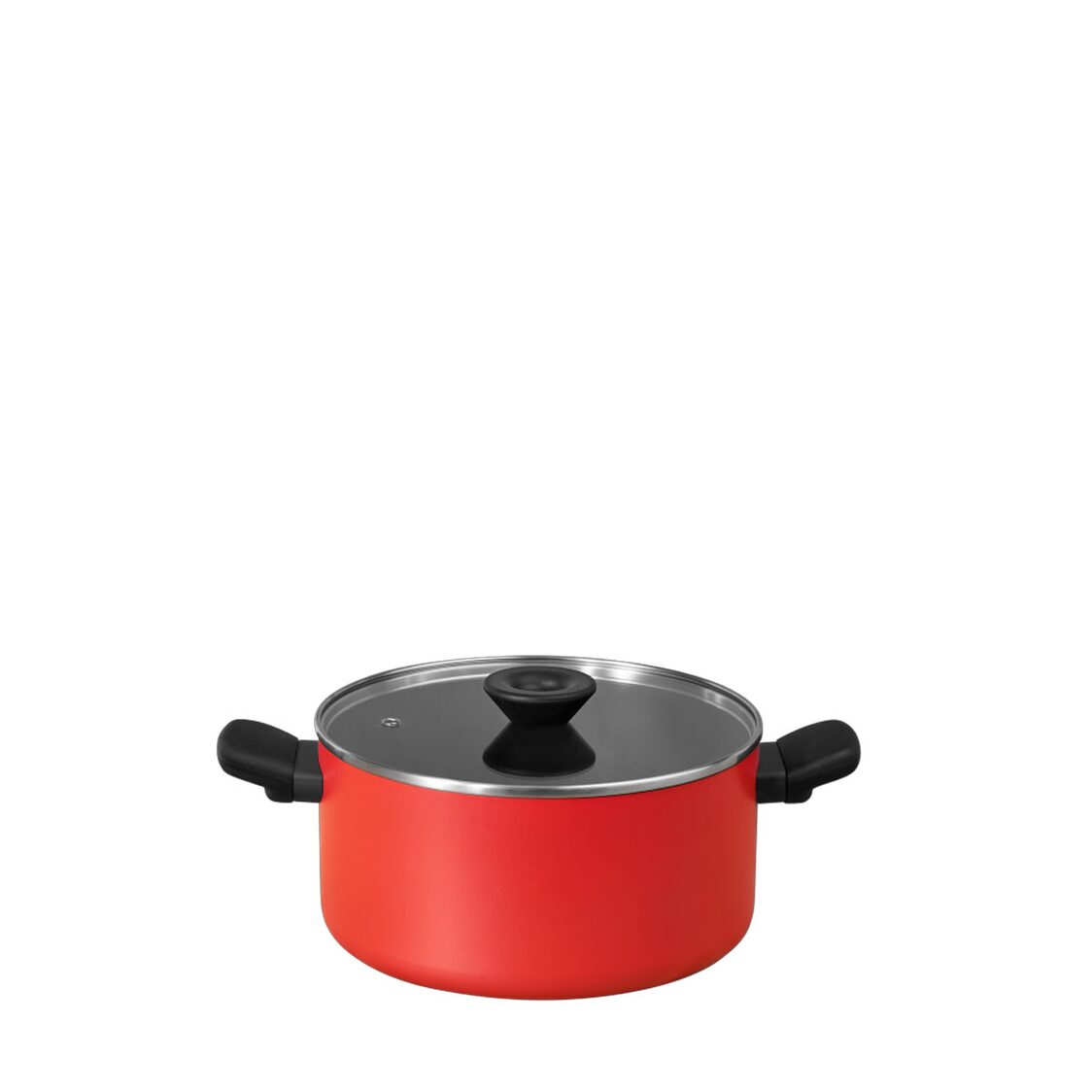Meyer Bauhaus IH 24cm/5.2L Covered Casserole Red (14202)
