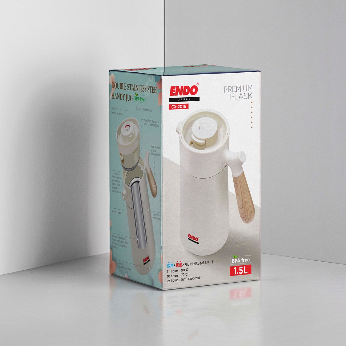 Endo 1.5L Double Stainless Steel Handy Jug (CX-2016)