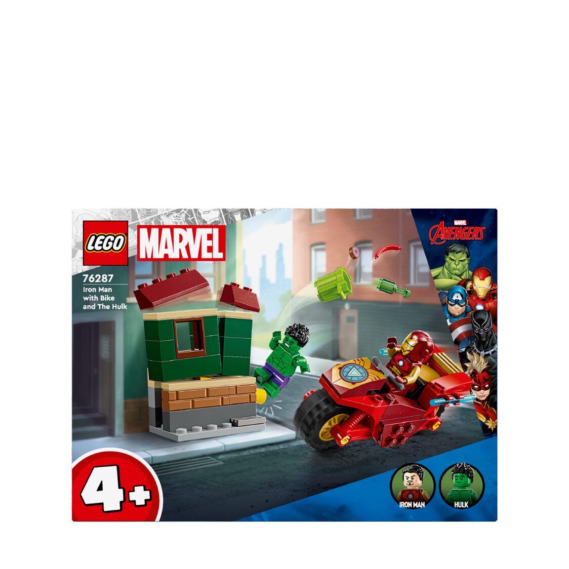 Lego Iron Man with Bike and The Hulk 76287