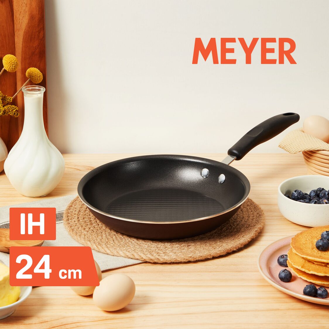 Meyer Merlot Induction Open Frypan 24cm