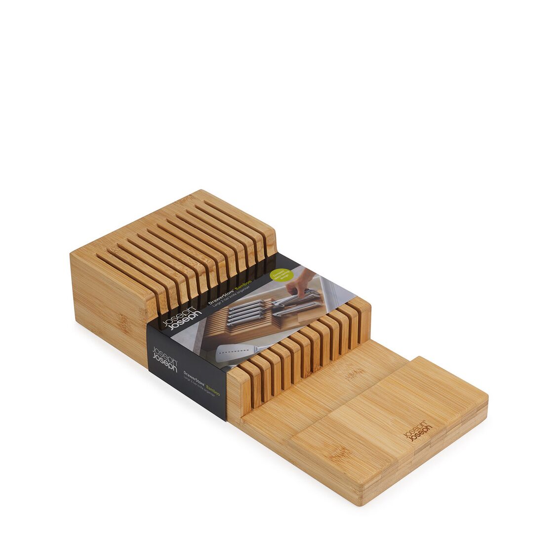 Joseph-Joseph DrawerStore Bamboo Large 2-tier Knife Organiser