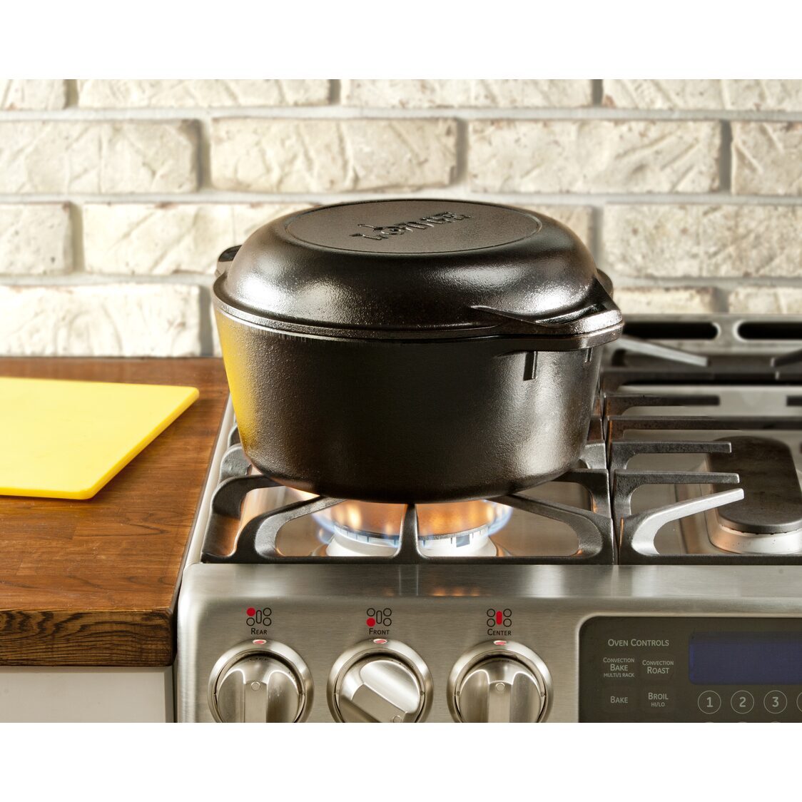 Lodge Seasoned Cast Iron Double Dutch Oven 5 Quart / 10 Inch (25cm)