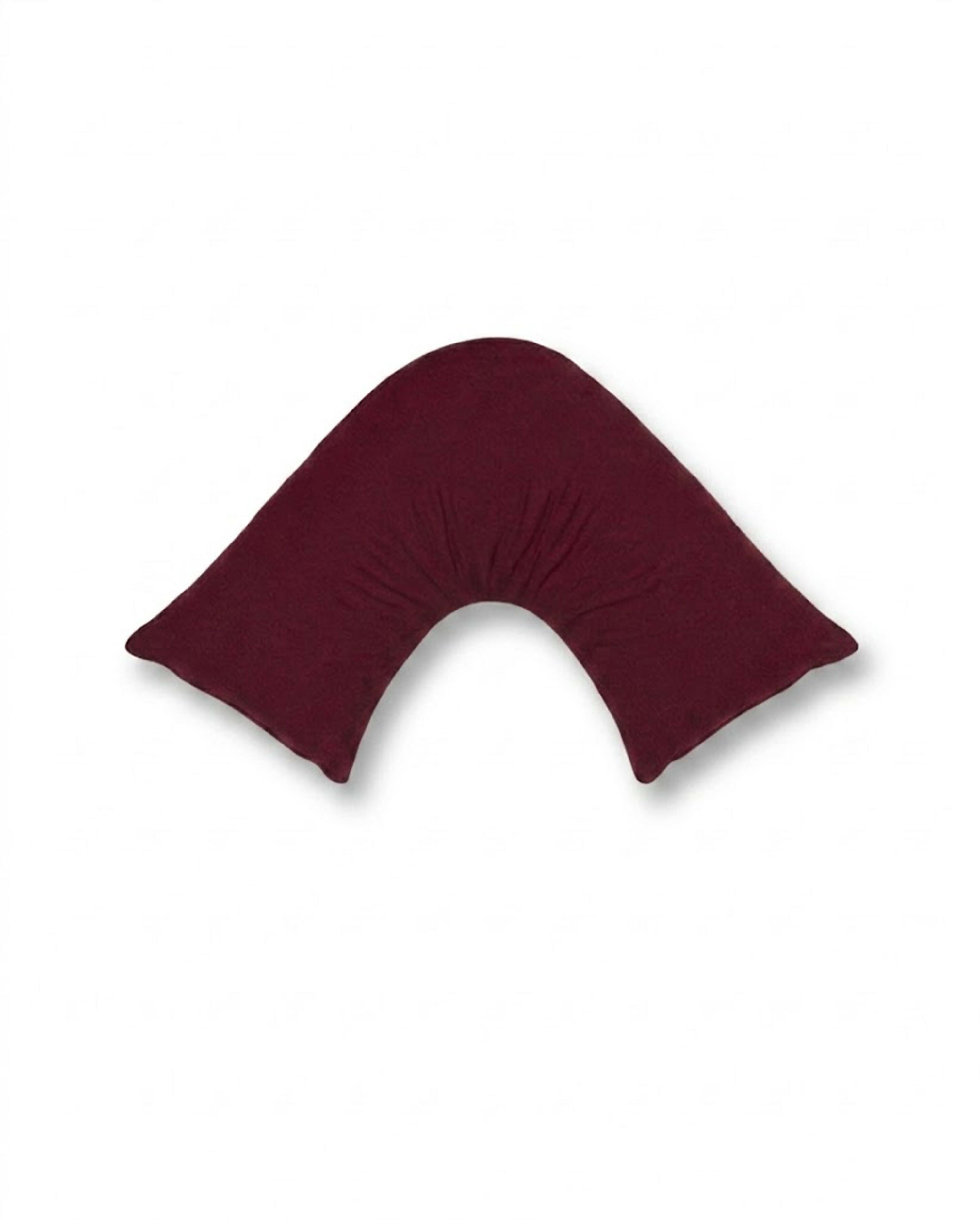 Rapee CUDDLE U™ V-Shape Pillow & Microfibre Cover Set – 75 x 75 cm – Wine