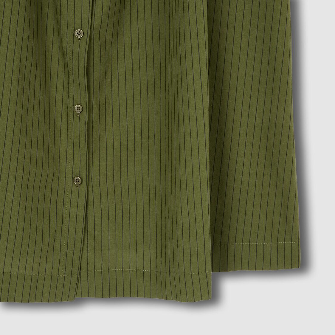 Jaju Women Cotton Stripe Sleeveless Pajama Dress Dark Khaki