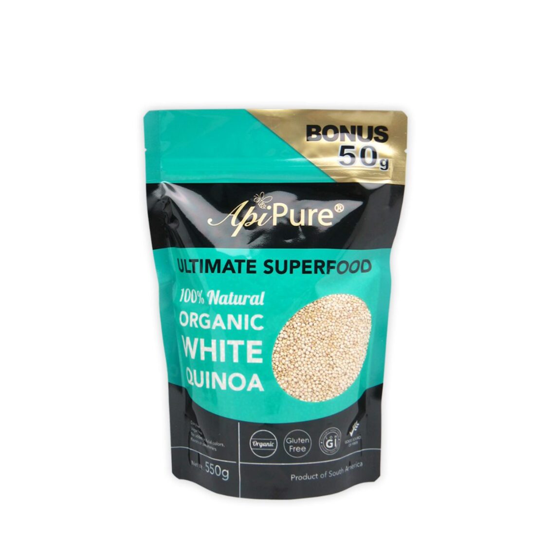 Apipure ®Organic White Quinoa 550g