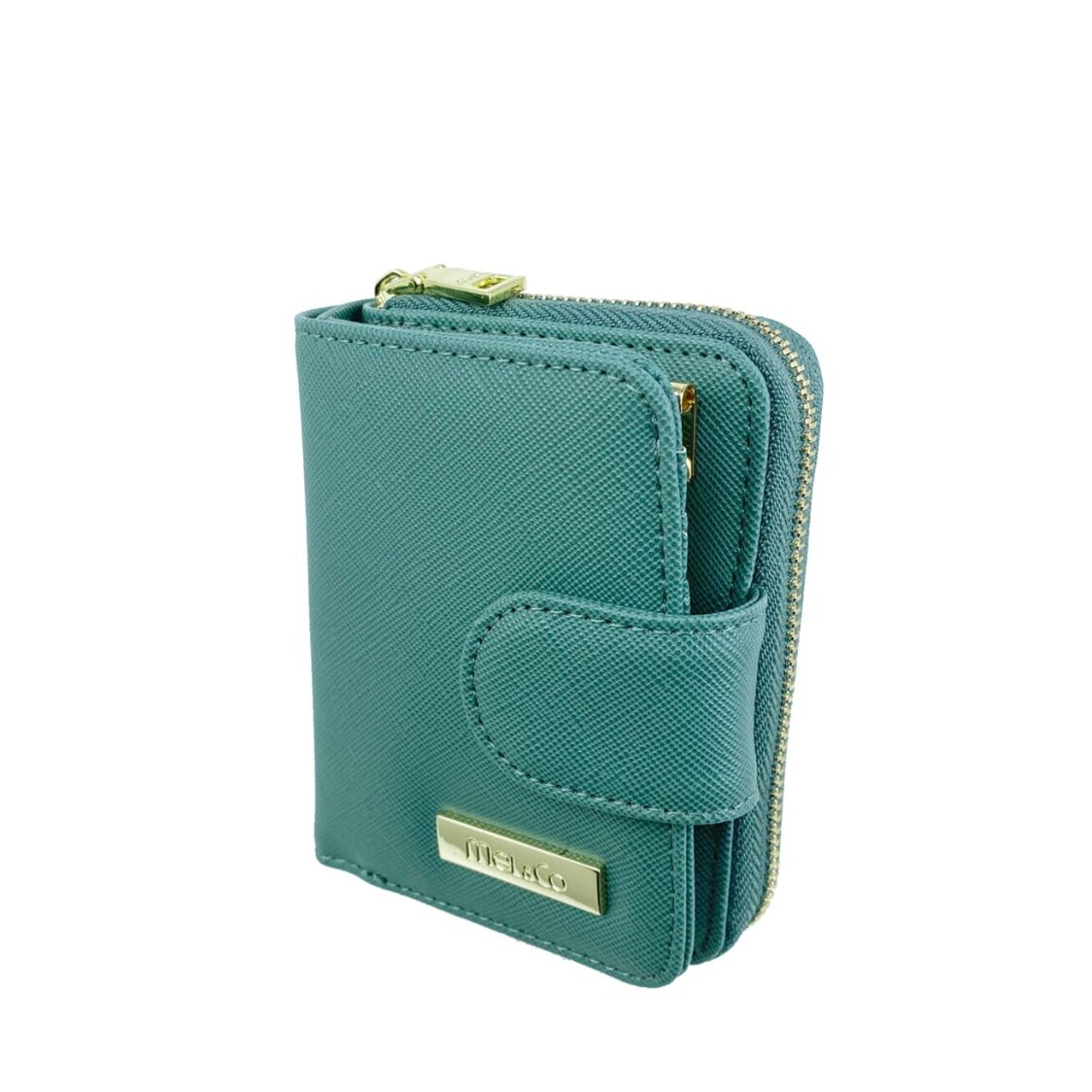 Mel&Co Saffiano Leatherette Key Holder with Zipped Gusset