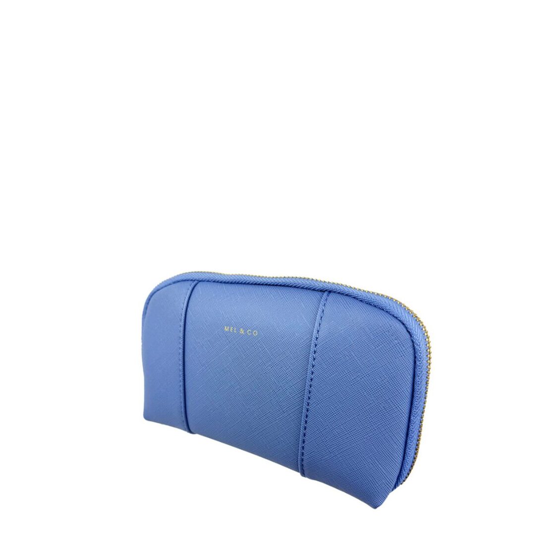 Mel&Co Saffiano-Effect Loop Handle Zip-Around Wristlet Pouch