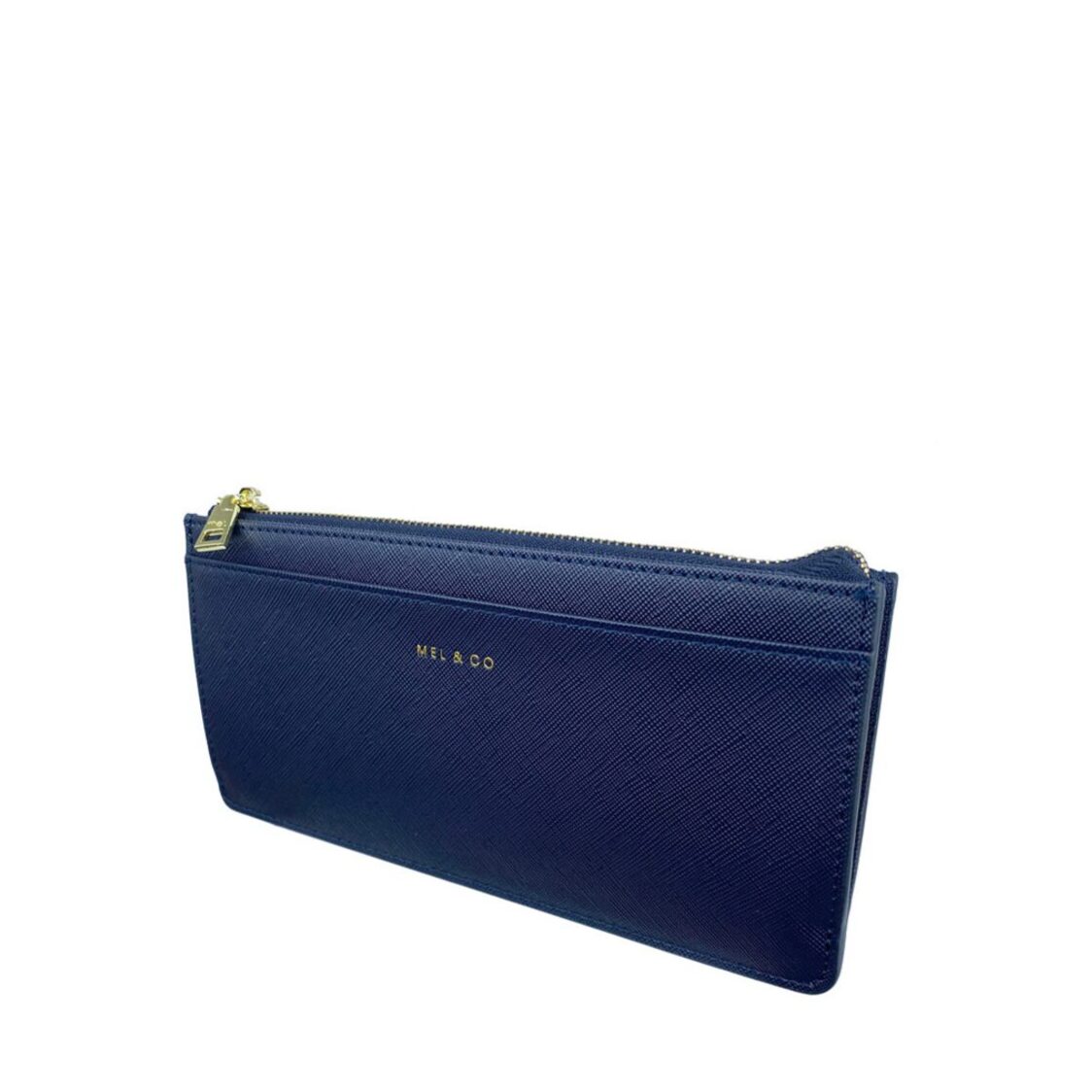 Mel&Co Saffiano-Effect Slim Long Wallet