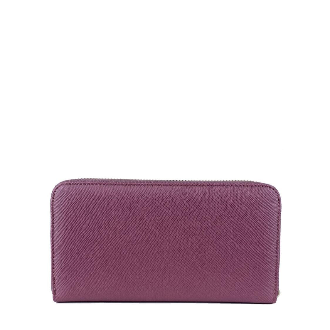Mel&Co Saffiano Leatherette Zip-Around Long Wallet