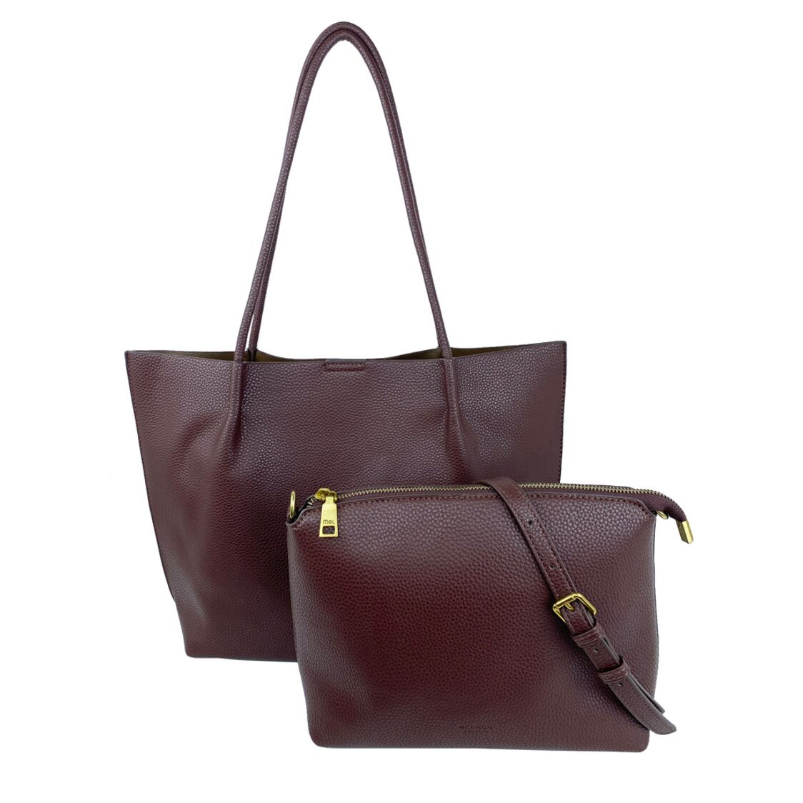 Mel&Co Pebbled Sling Bag In Tote