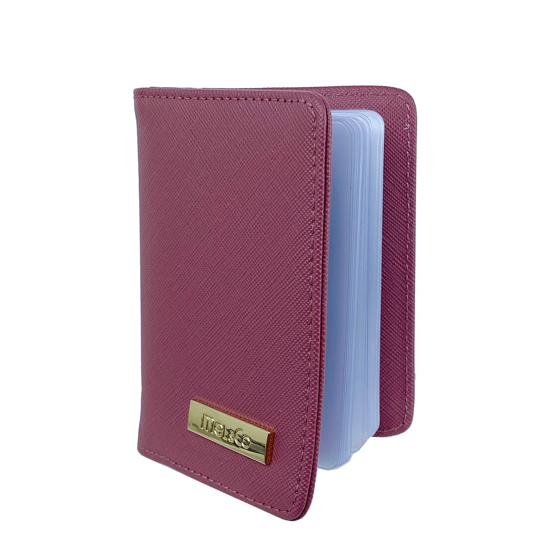 Mel&Co Saffiano Leatherette Bifold Card Holder
