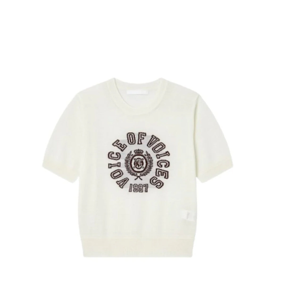 Voice Of Voices Logo Detail Half Sleeve Knit