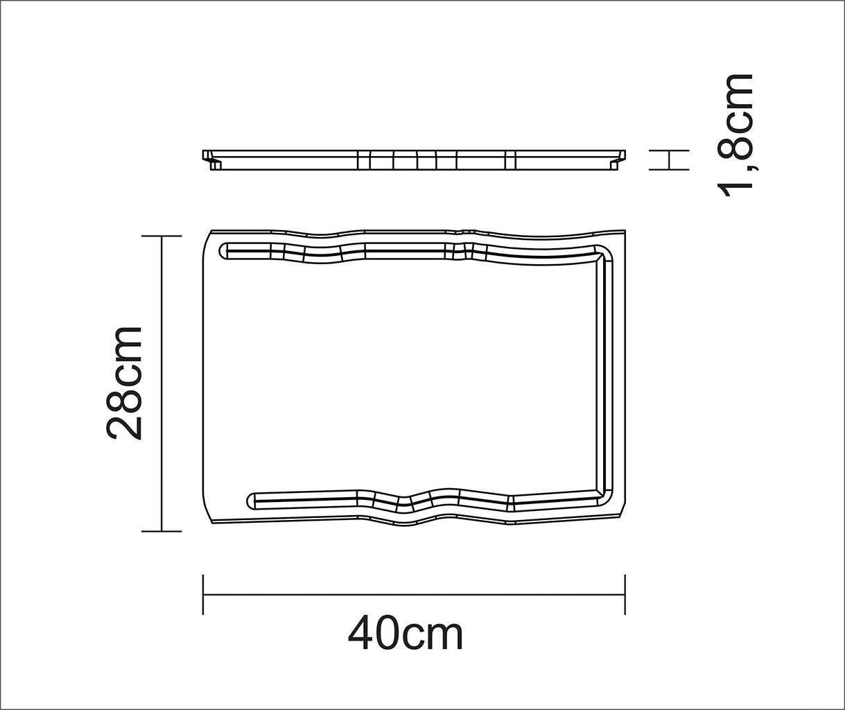 Tramontina Cut & Serve Board with Groove Savia (40x28x1.8cm) with free knife set