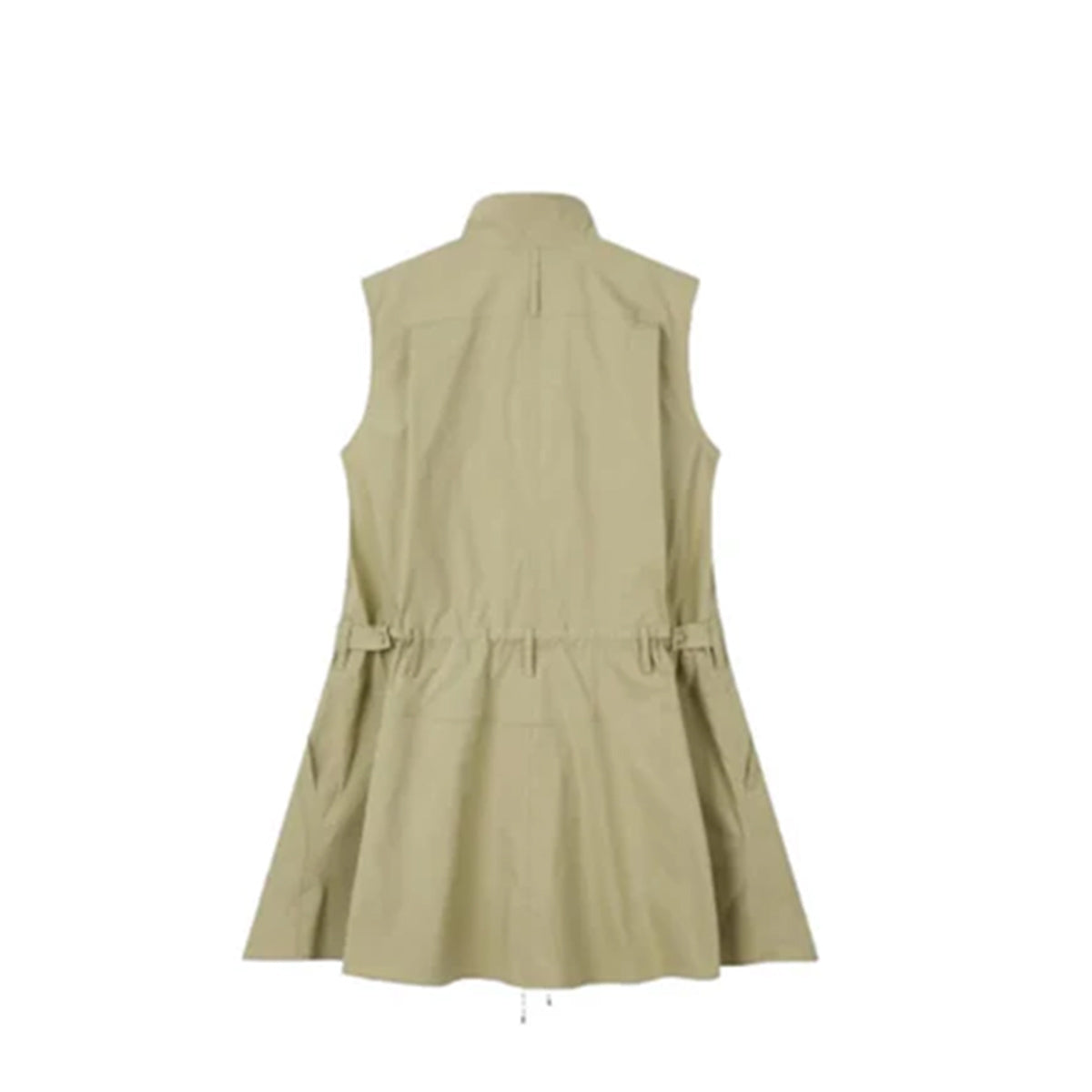 Voice Of Voices Pocket Detailed Sleeveless Dress Beige