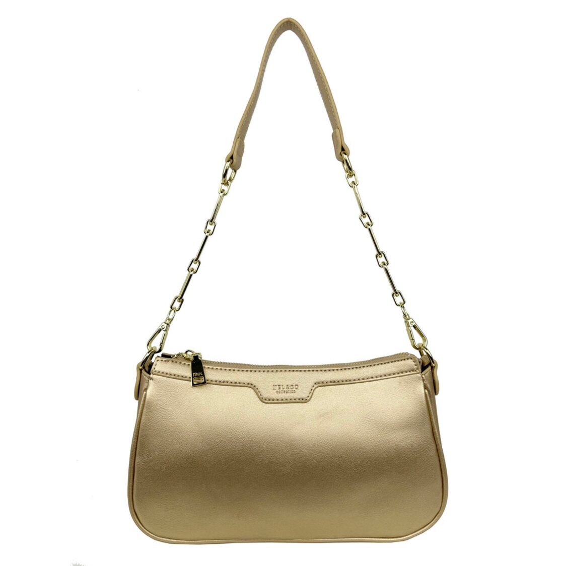 Mel&Co Faux Nappa Leather Semi-Chain Shoulder Bag
