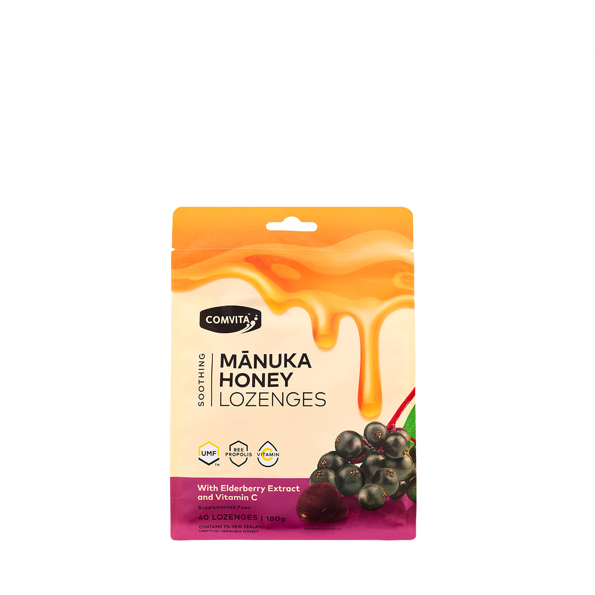 Comvita Manuka Honey Lozenges with Elderberry Extract 40s