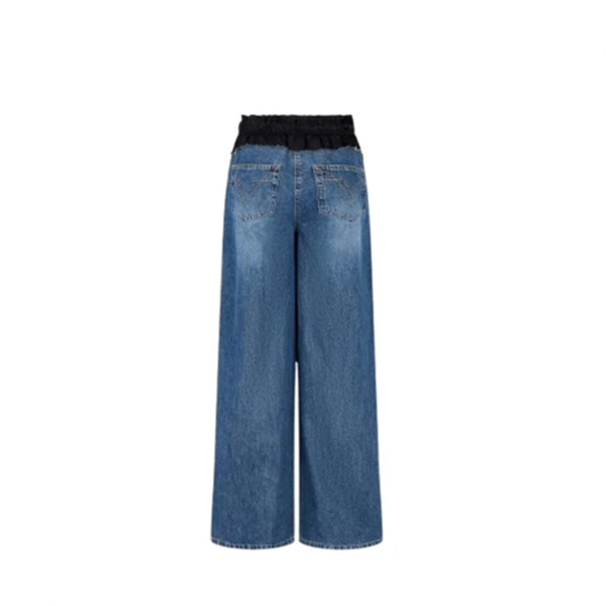 Voice Of Voices Nylon Mixed Semi Wide Pants Blue