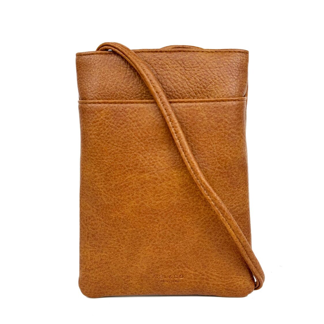 Mel&Co Faux Leather Flat Sling Pouch