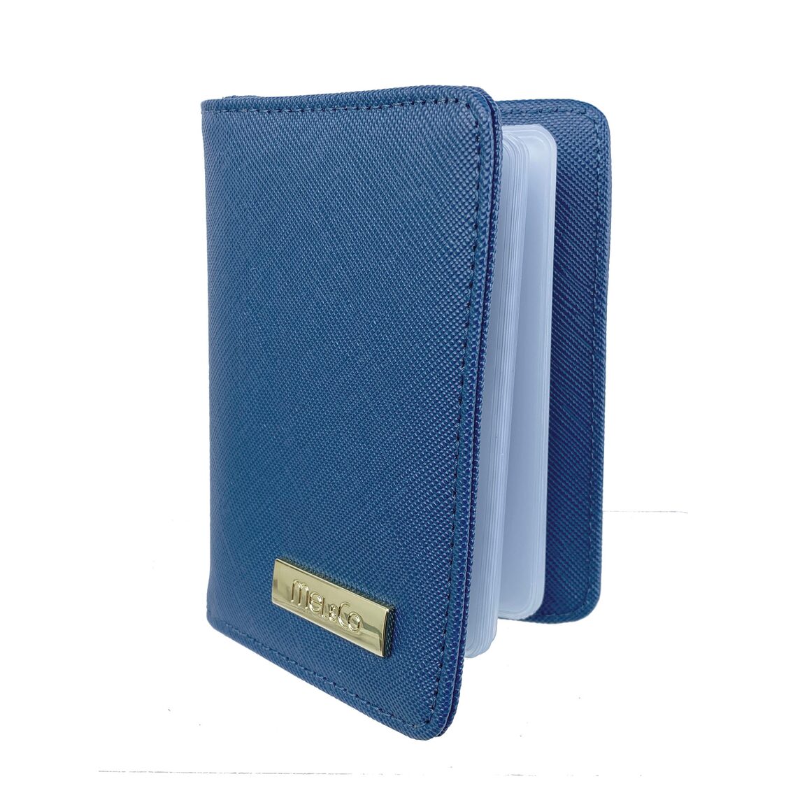 Mel&Co Saffiano Leatherette Bifold Card Holder