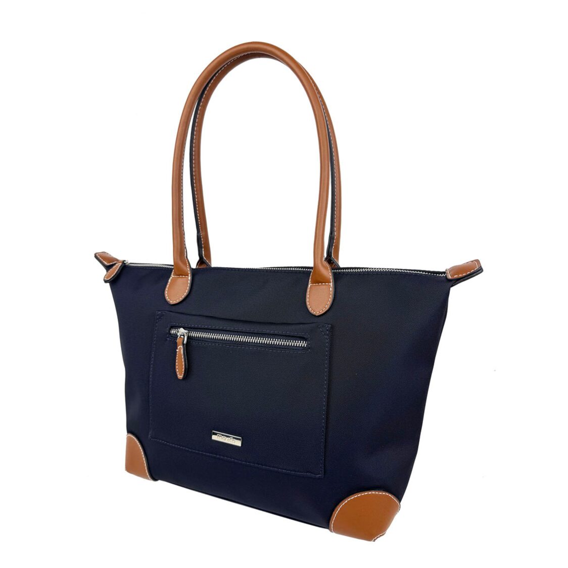 Mel&Co Nylon Canvas Tote With Zipper