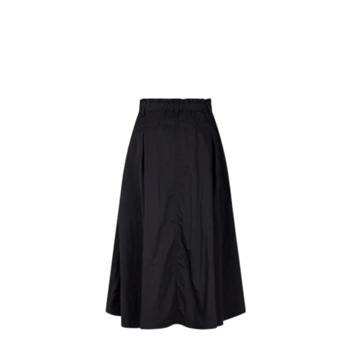 Voice Of Voices Nylon Mix Denim Long Skirt Black