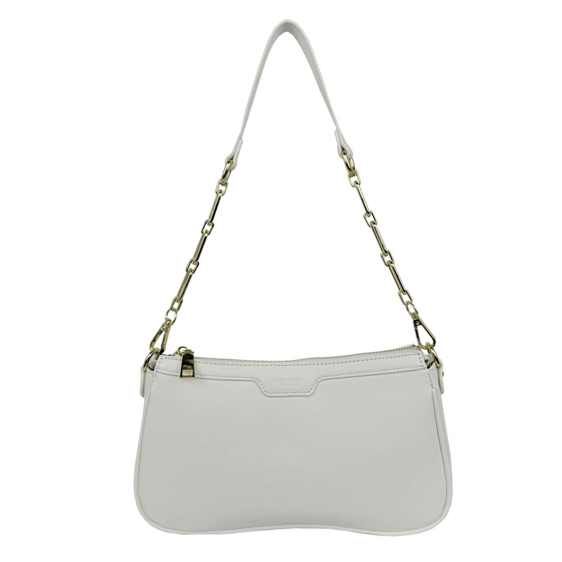 Mel&Co Faux Nappa Leather Semi-Chain Shoulder Bag