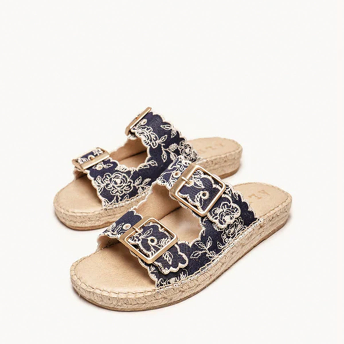 Alhamas Girasol Bio Vaquero Bord Lace Sandal - Darkblue Marino