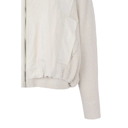 Voice Of Voices Zippered Knit Mixed Jumper