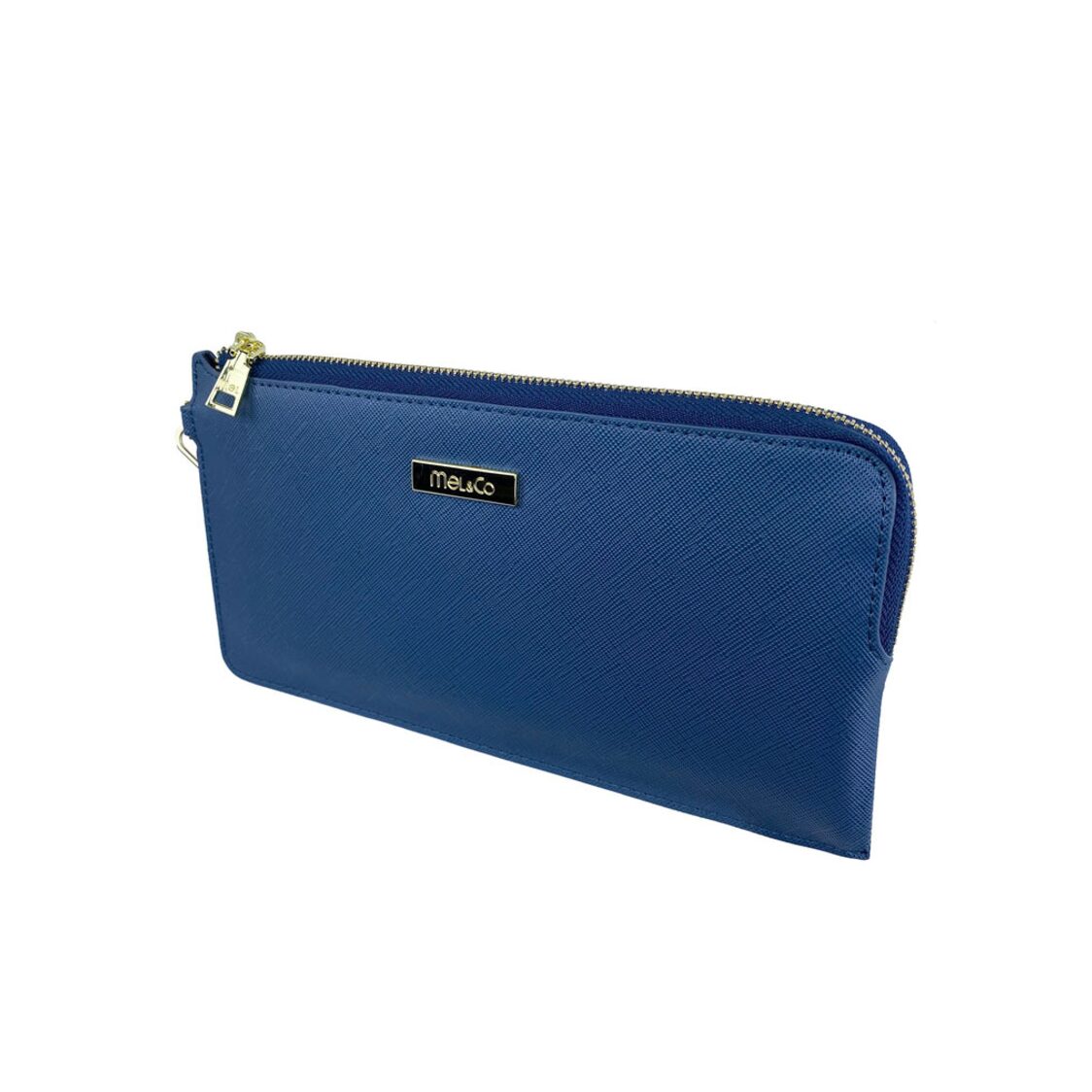 Mel&Co Saffiano Leatherette Slim Wristlet Pouch