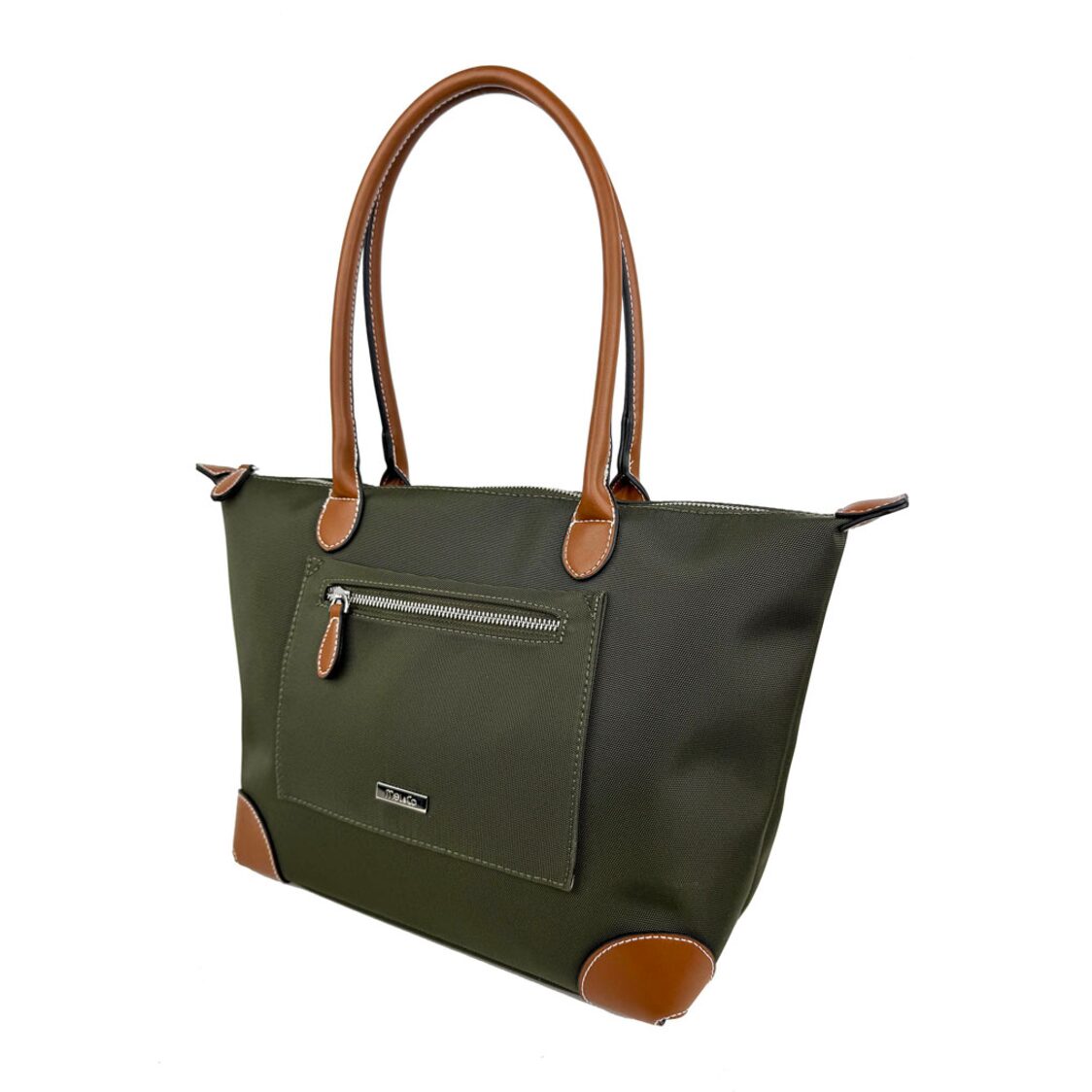 Mel&Co Nylon Canvas Tote With Zipper