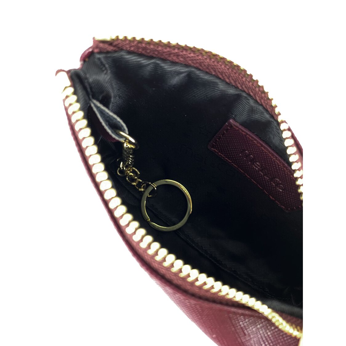 Mel&Co Saffiano-Effect Coin Pouch with Keyring