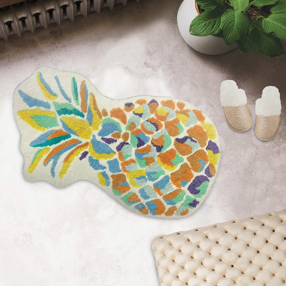 Charles Millen Signature Collection Tapestry 100% Microfibre Anti-Slip Mat – Zesty