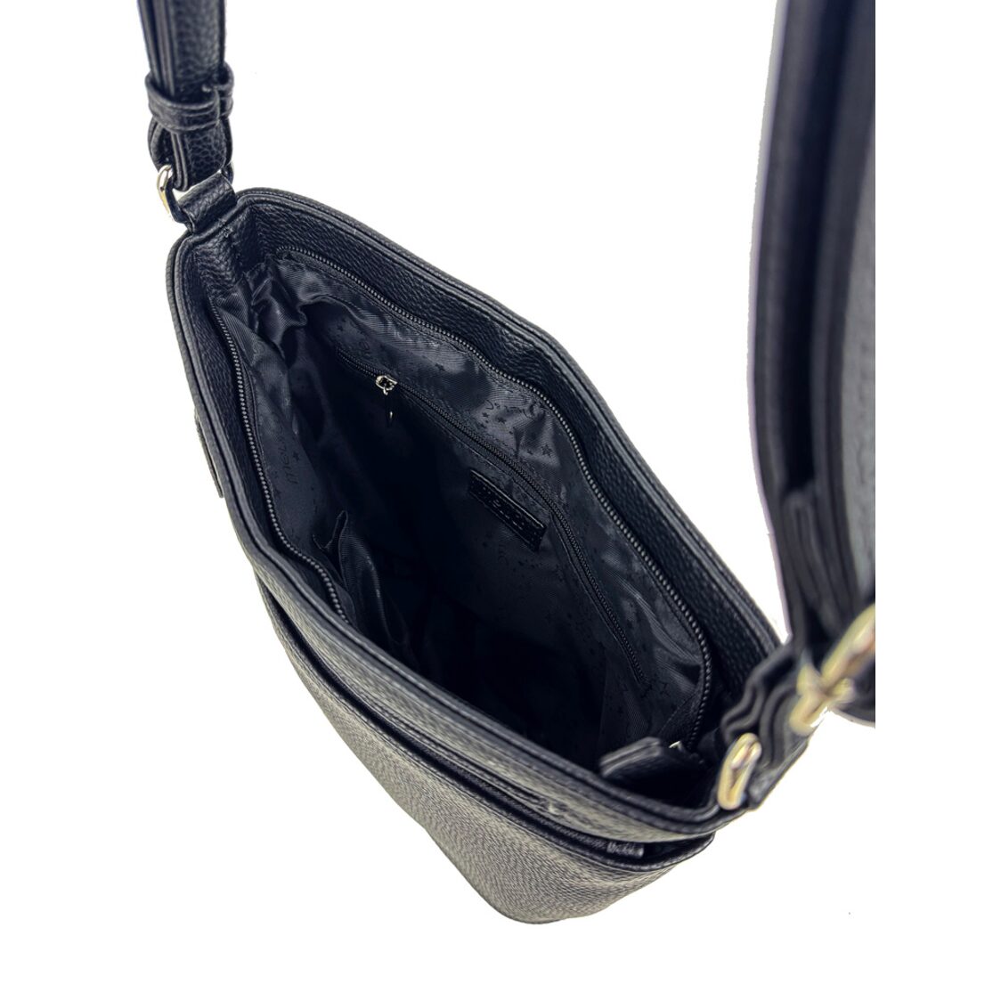 Mel&Co Lychee Embossed Multiple Pockets Sling Bag