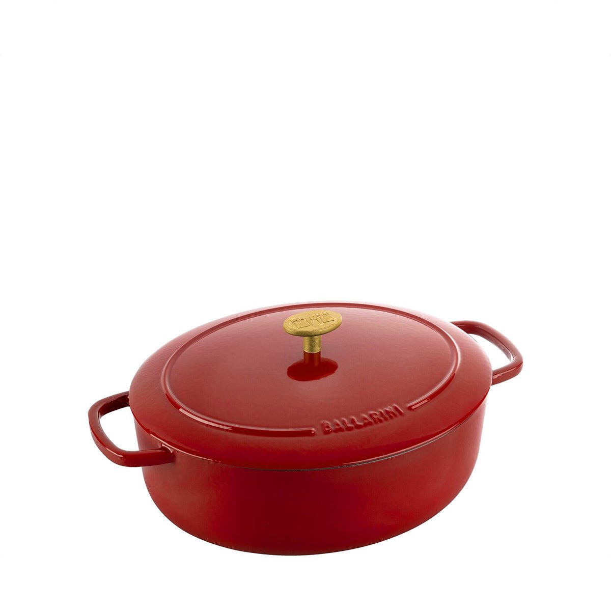 Ballarini Cast Iron Bellamonte Oval Cocotte 29cm Red 4.5L (1023098) - Metro Singapore Departmental Store - Celebrating 69 Years in SG