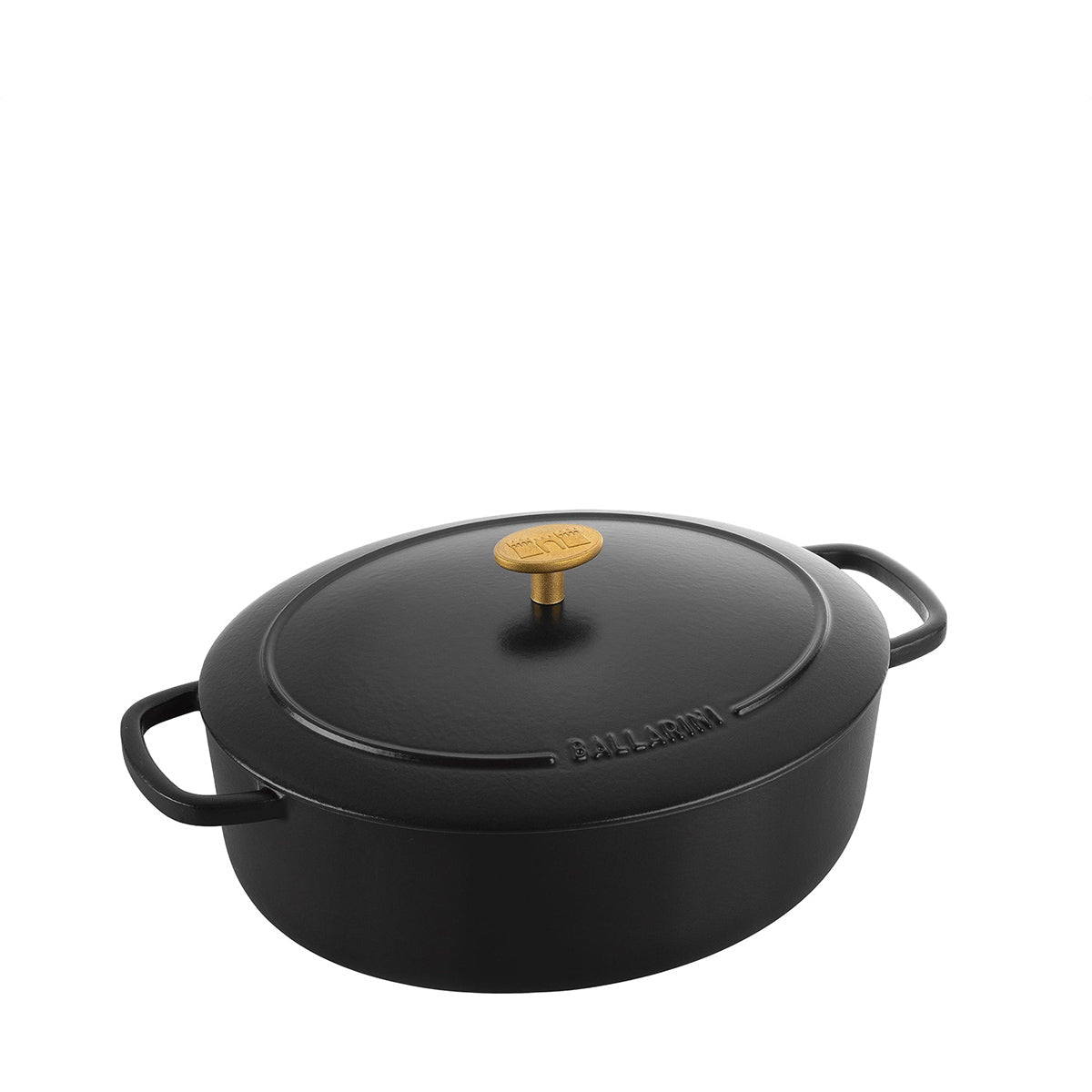 Ballarini Cast Iron Bellamonte Oval Cocotte 31cm Black 5.5L (1022978) - Metro Singapore Departmental Store - Celebrating 69 Years in SG