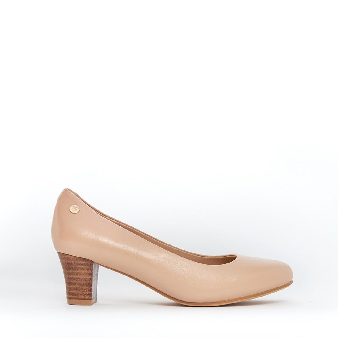 Barani Classic Leather Heels 6011 (Mid) - Nude - Metro Singapore Departmental Store - Celebrating 69 Years in SG