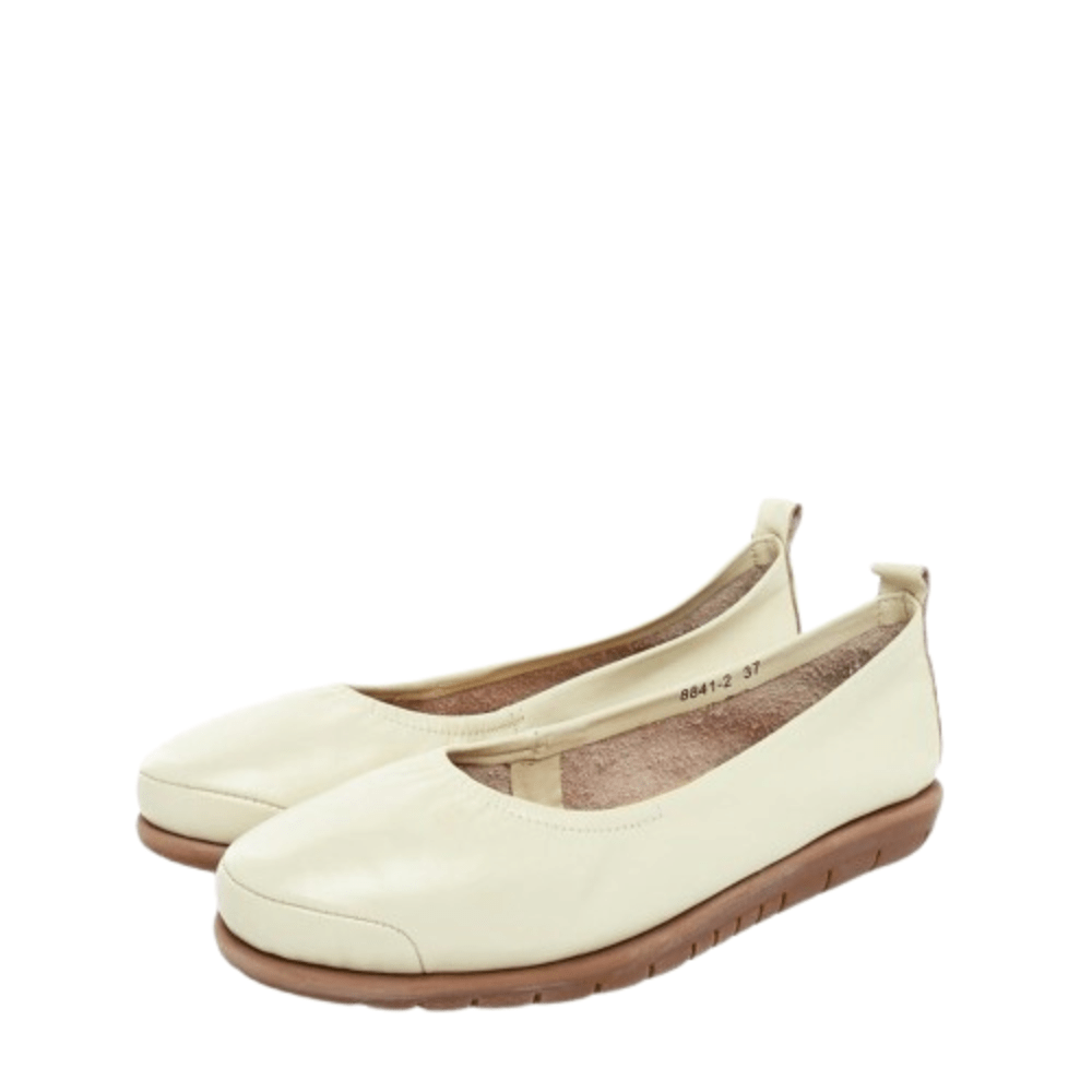 Barani Leather Pumps/Ballet Flats 8841 - 2 - Bone - Metro Singapore Departmental Store - Celebrating 69 Years in SG