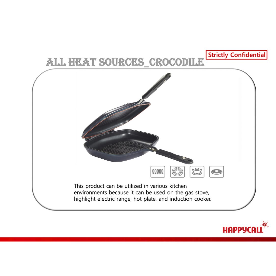 Happycall Crocodile IH Graphene Synchro Double Pan - Jumbo Grill (3002-0127)