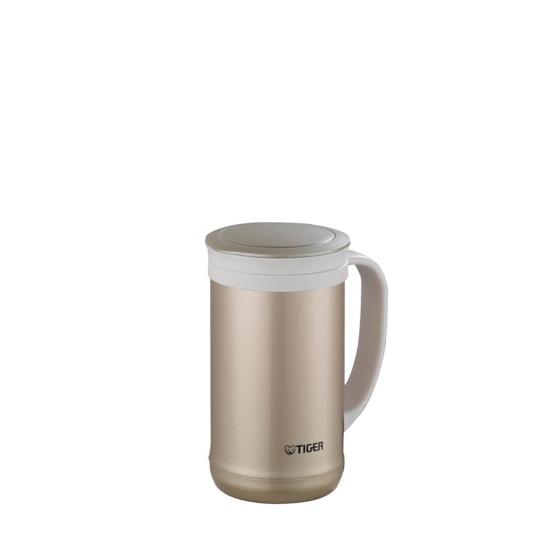 TIGER Double Stainless Steel Desk Mug With Tea Strainer 500ml - Champaign Gold (MCM-T050 NN)