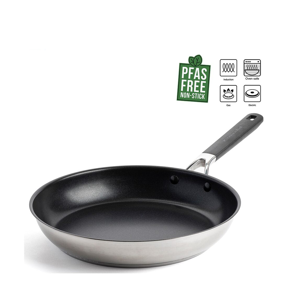 Kitchenaid Classic Stainless Steel 30cm Healthy Ceramic Open Frypan KACC697862