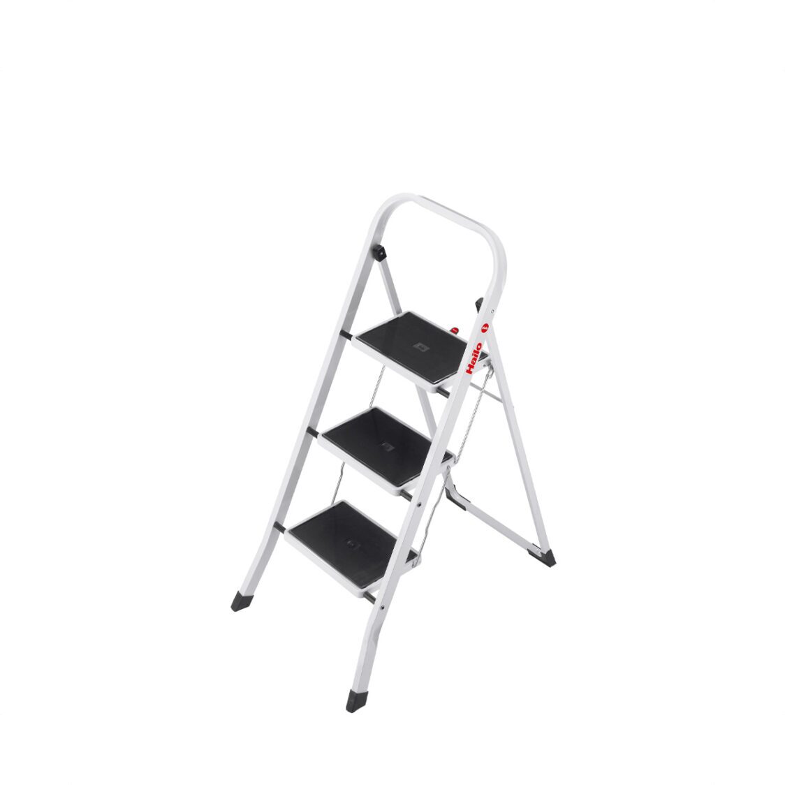 Hailo S/K40 Basicline 3 Step White Ladder H4397-200