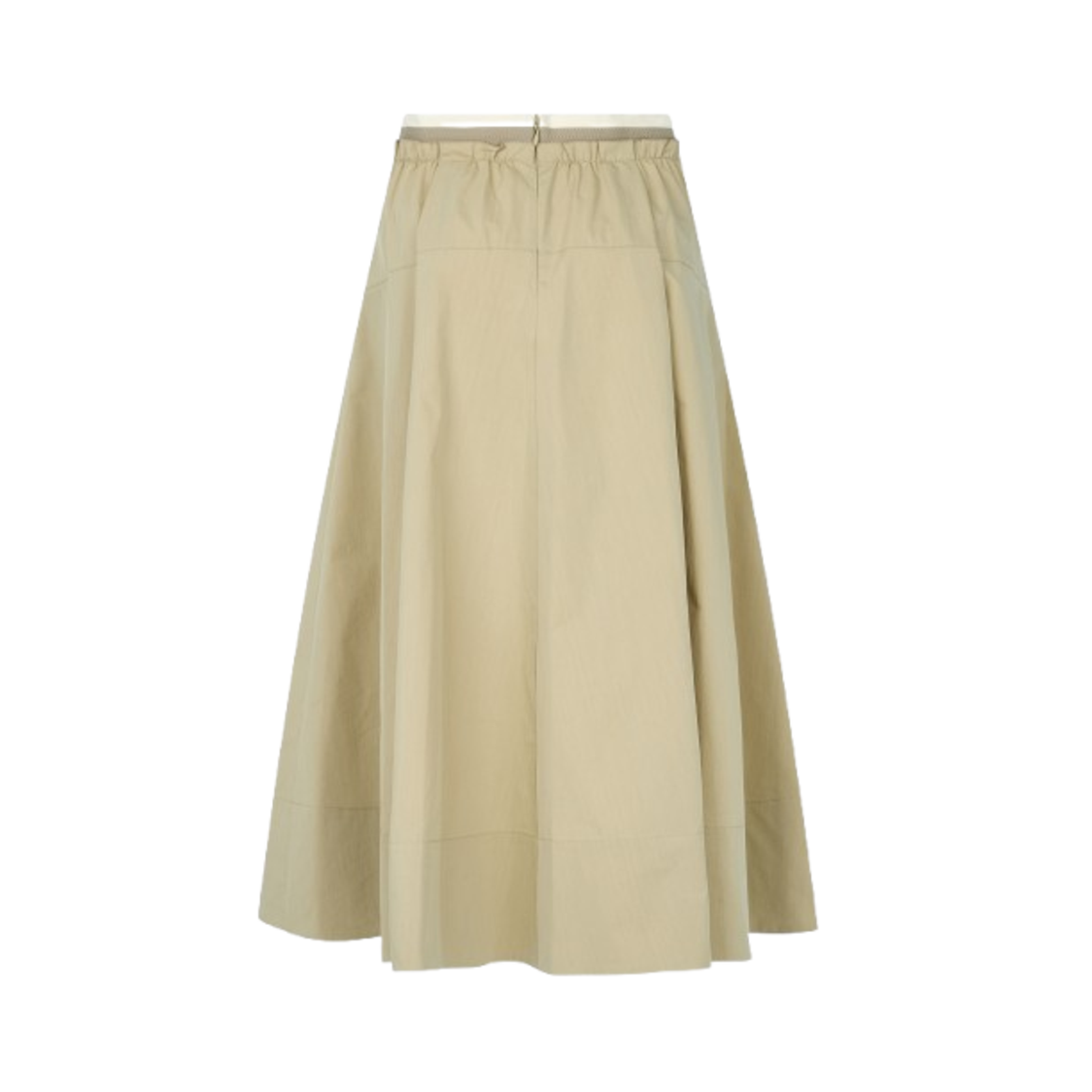 Voice Of Voices Flare Banding Long Skirt Beige