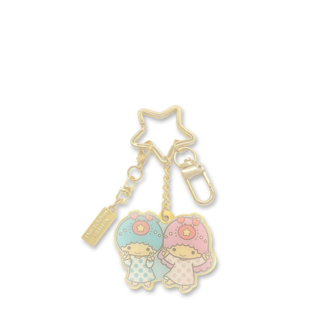 The Singapore Mint Cancer Little Twin Stars Horoscope 24K Gold-Plated Keychain with 24K GP Charm