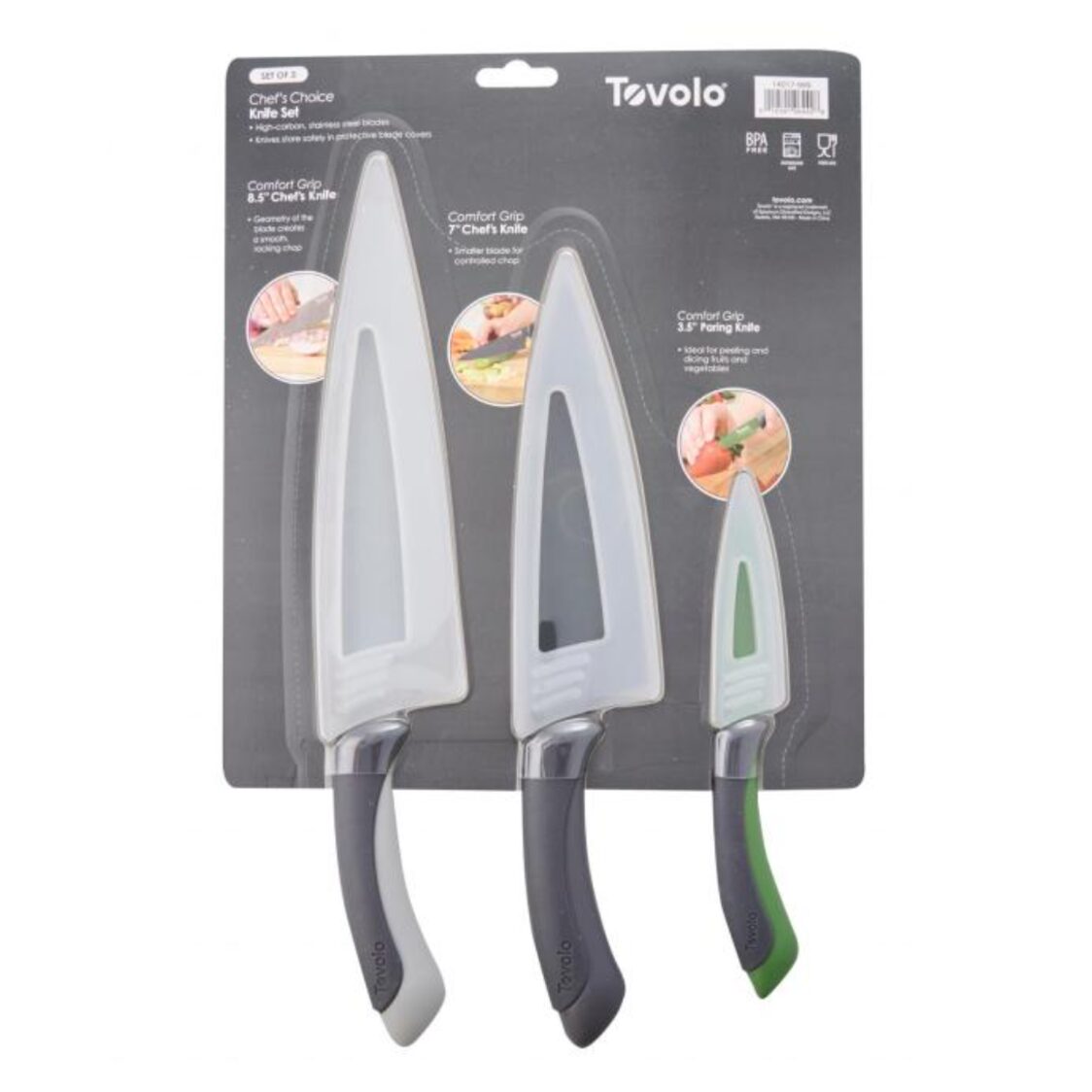 Tovolo Comfort Grip Chef and Paring Knife Set