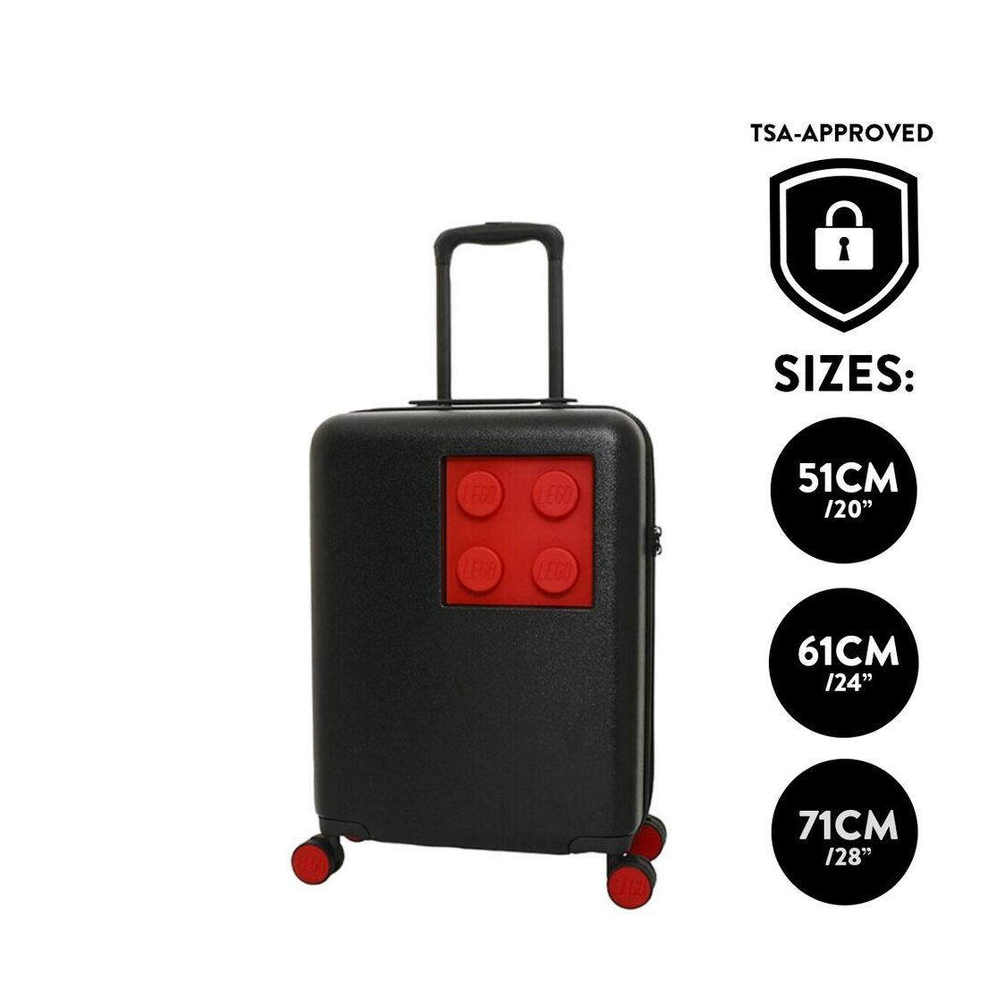 Lego Lego Brick 2x2 Trolley Black / Bright Red