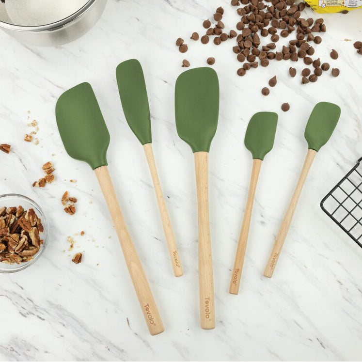 Tovolo Flex-Core Spatula Wood Handled Set S/5