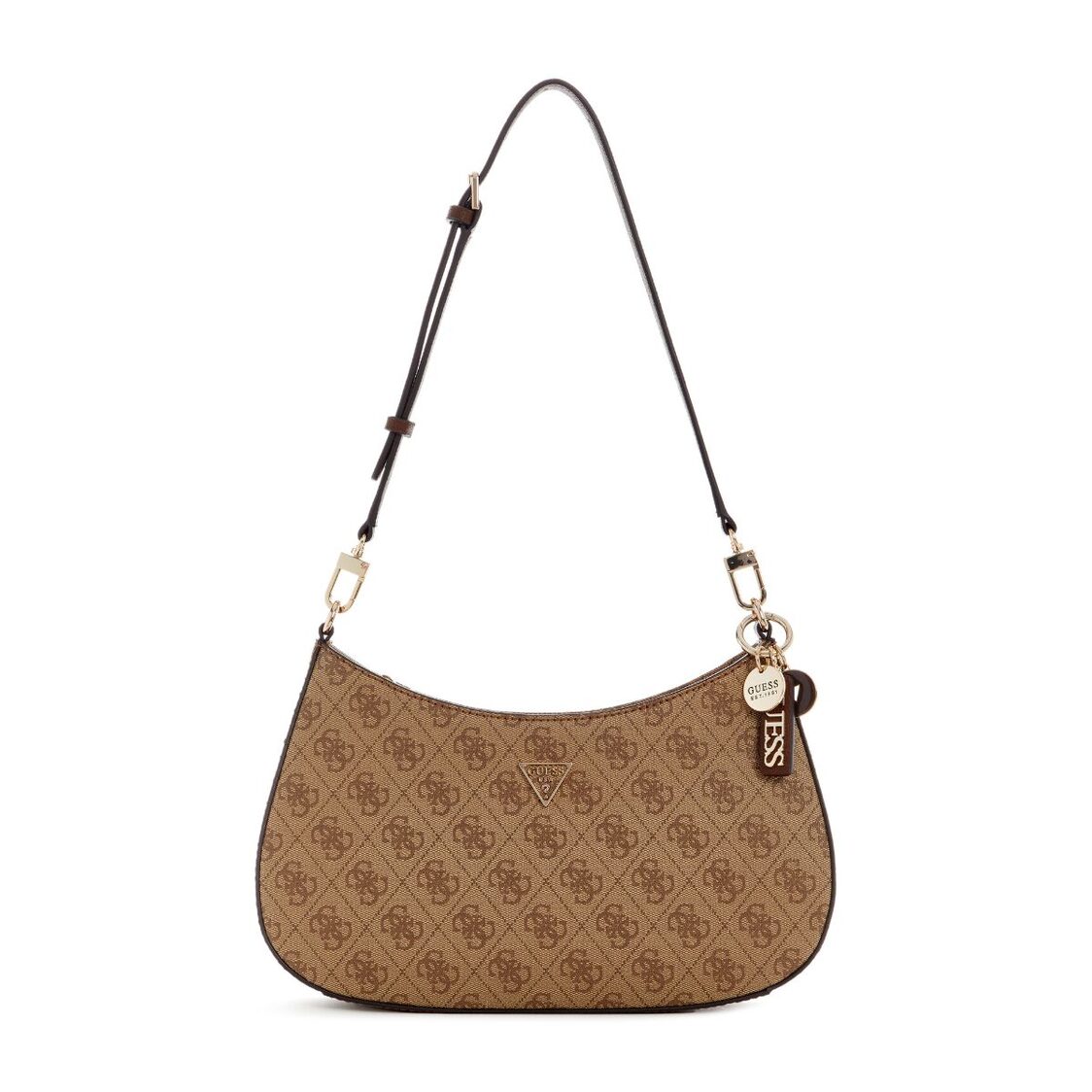 Guess Noelle II Top Zip Shoulder Bag - Slate Logo